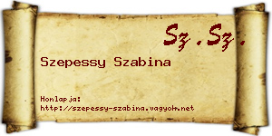 Szepessy Szabina névjegykártya