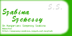 szabina szepessy business card